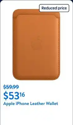 Walmart Apple iPhone Leather Wallet with MagSafe - Golden Brown offer