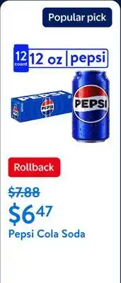 Walmart Pepsi Cola Soda Pop offer