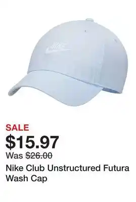 Dick's Sporting Goods Nike Club Unstructured Futura Wash Cap offer