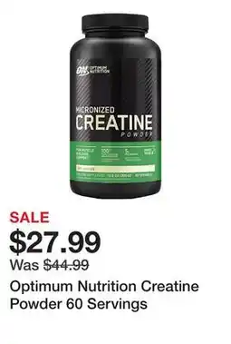 Dick's Sporting Goods Optimum Nutrition Creatine Powder 60 Servings offer