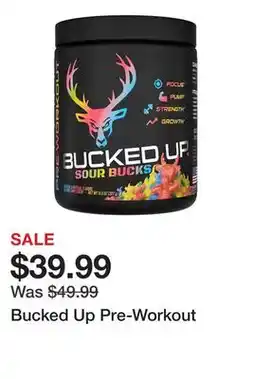 Dick's Sporting Goods Bucked Up Pre-Workout offer