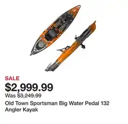 Dick's Sporting Goods Old Town Sportsman Big Water Pedal 132 Angler Kayak offer