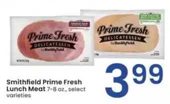 Albertsons Smithfield Prime Fresh Lunch Meat offer