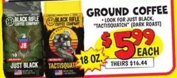 Ollie's BLACK RIFLE GROUND COFFEE offer