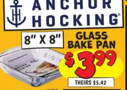 Ollie's ANCHOR HOCKING GLASS BAKE PAN offer