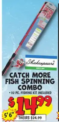 Ollie's CATCH MORE fiSH SPINNING COMBO offer