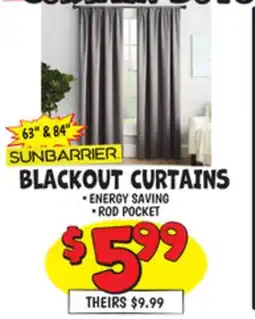 Ollie's 63 & 84 BLACKOUT CURTAINS offer