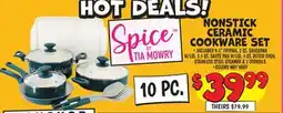 Ollie's Spice By TIA MOWRY NONSTICK CERAMIC COOKWARE SET offer