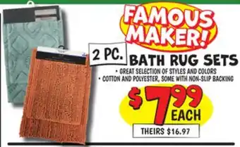 Ollie's FAMOUS MAKER! BATH RUG SETS offer