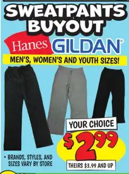 Ollie's SWEATPANTS BUYOUT offer