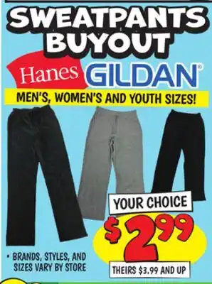 Ollie's SWEATPANTS BUYOUT offer