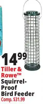 Ocean State Job Lot Tiller & Rowe Squirrel-Proof Bird Feeder offer