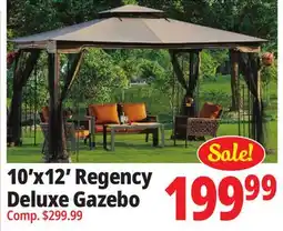 Ocean State Job Lot Regency II 10' x 12' Gazebo with Netting Brown offer