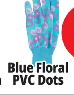 Ocean State Job Lot Better Women's Garden Blue Floral PVC Dots Gloves offer