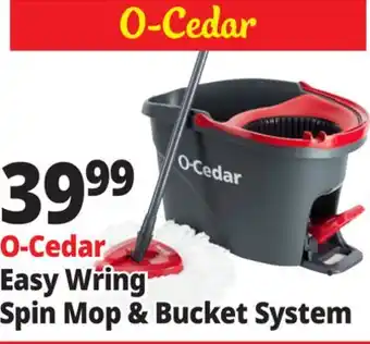 Ocean State Job Lot O-Cedar Microfiber Easywring Spin Mop & Bucket offer