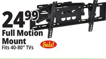 Ocean State Job Lot TechBunch Full Motion Universal Wall Mount for Flat TVs 40 - 80 offer