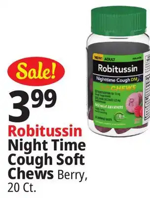 Ocean State Job Lot Robitussin Night Time Cough Soft Chews offer