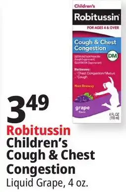 Ocean State Job Lot Robitussin Children's Cough & Chest Congestion offer