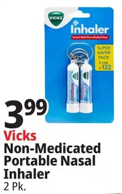 Ocean State Job Lot Vicks Non-Medicated Portable Nasal Inhaler 2 Count offer