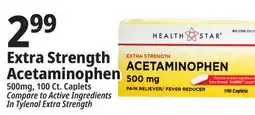 Ocean State Job Lot Health Star 500 mg Acetaminophen Pain Reliever 100 Caplets offer