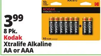 Ocean State Job Lot 8 Pk. Kodak Xtralife Alkaline AA or AAA offer