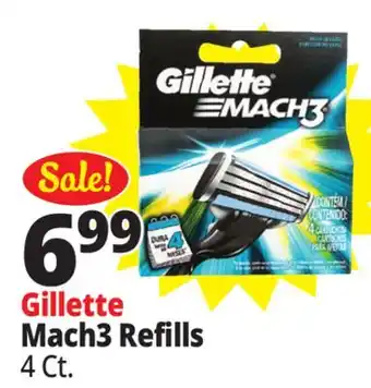 Ocean State Job Lot Gillette Mach3 Razor Blade Refills 4 Count offer