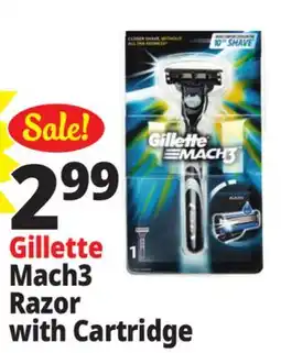 Ocean State Job Lot Gillette Mach3 Razor with Cartridge offer