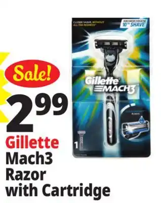 Ocean State Job Lot Gillette Mach3 Razor with Cartridge offer