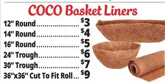 Ocean State Job Lot Coco Basket Liners offer