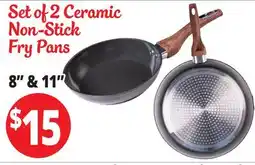 Ocean State Job Lot KLOK Ceramic Nonstick Frypan Set 2 Piece offer