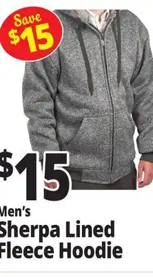 Ocean State Job Lot Men's Sherpa Lined Fleece Hoodie offer