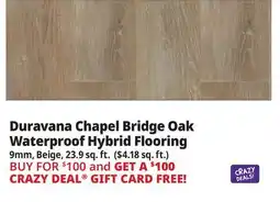 Ocean State Job Lot Duravana Chapel Bridge Oak Waterproof Hybrid Flooring offer