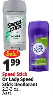 Ocean State Job Lot Lady Speed Stick Shower Fresh Invisible Dry Antiperspirant Deodorant 2.3 oz offer