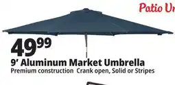 Ocean State Job Lot 9' Aluminum Market Umbrella with Tilt Striped offer