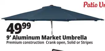 Ocean State Job Lot 9' Aluminum Market Umbrella with Tilt Striped offer