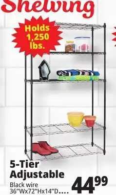 Ocean State Job Lot 5-Tier Household Wire Shelving offer