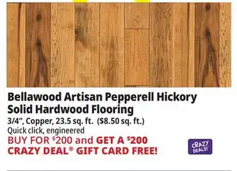 Ocean State Job Lot Bellawood Artisan Pepperell Hickory Solid Hardwood Flooring offer