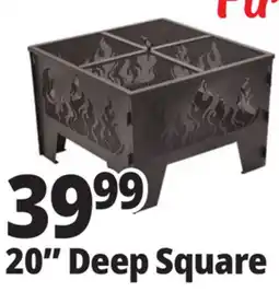 Ocean State Job Lot Outdoor Living Accents Square Fire Pit with Wild Fire Cutout Design 20 offer