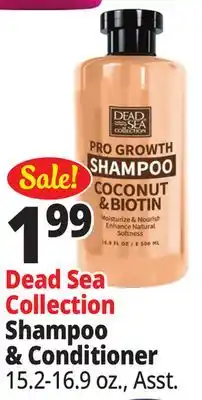 Ocean State Job Lot Dead Sea Collection Shampoo & Conditioner offer