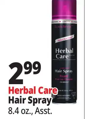 Ocean State Job Lot Herbal Care Hair Spray offer