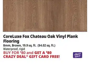 Ocean State Job Lot CoreLuxe Fox Chateau Oak Vinyl Plank Flooring offer