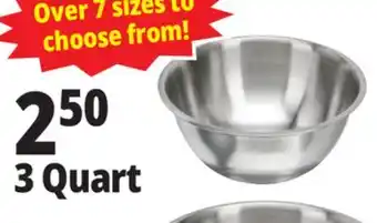 Ocean State Job Lot Stainless Steel Mixing Bowl 3 Qt offer