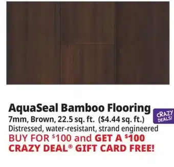 Ocean State Job Lot AquaSeal Bamboo Flooring offer