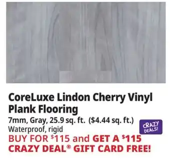 Ocean State Job Lot CoreLuxe Lindon Cherry Vinyl Plank Flooring offer