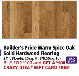 Ocean State Job Lot Builder's Pride Warm Spice Oak Solid Hardwood Flooring offer