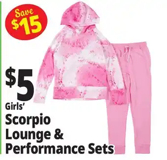 Ocean State Job Lot Girls' Scorpio Lounge & Performance Sets offer