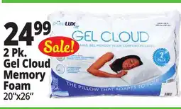 Ocean State Job Lot pureLUX Shapeable Gel Memory Foam Comfort Pillows 2-Count offer