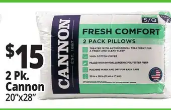 Ocean State Job Lot Cannon Fresh Comfort Bed Pillows 2 Pack offer