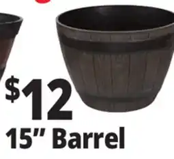 Ocean State Job Lot Whiskey Barrel Resin Planter 15 offer