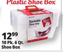 Ocean State Job Lot Clear Storage 6 Qt Shoe Boxes with Lids 10 Count offer